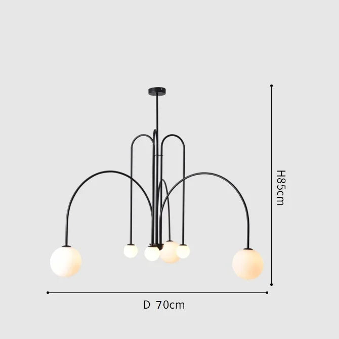 Nordic Minimalist Pendant Light for Living Room Restaurant Lamp Cafe Clothing Store Art Black Gold Red Chandelier