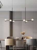 Lámpara colgante minimalista de hierro y cristal para sala de estar