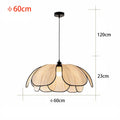Vintage Hand Woven Fabric Lotus Chandelier for Dining Room and Bedroom
