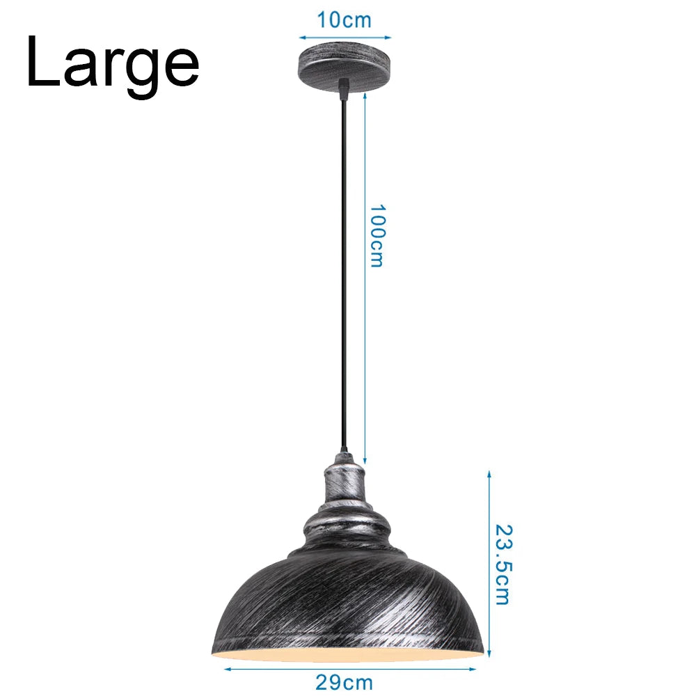 Industrial Iron Pendant Light for Dining Room Kitchen
