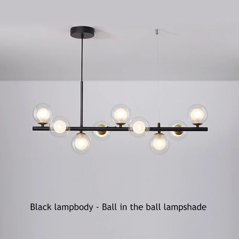 Nordic Glass Bubble Pendant Light for Dining Room