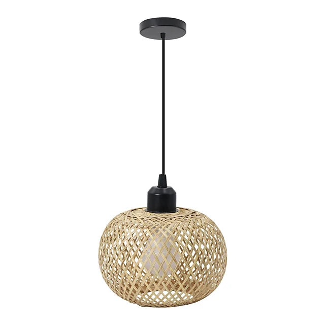 Bohemian Bamboo Rattan Pendant Light for Dining