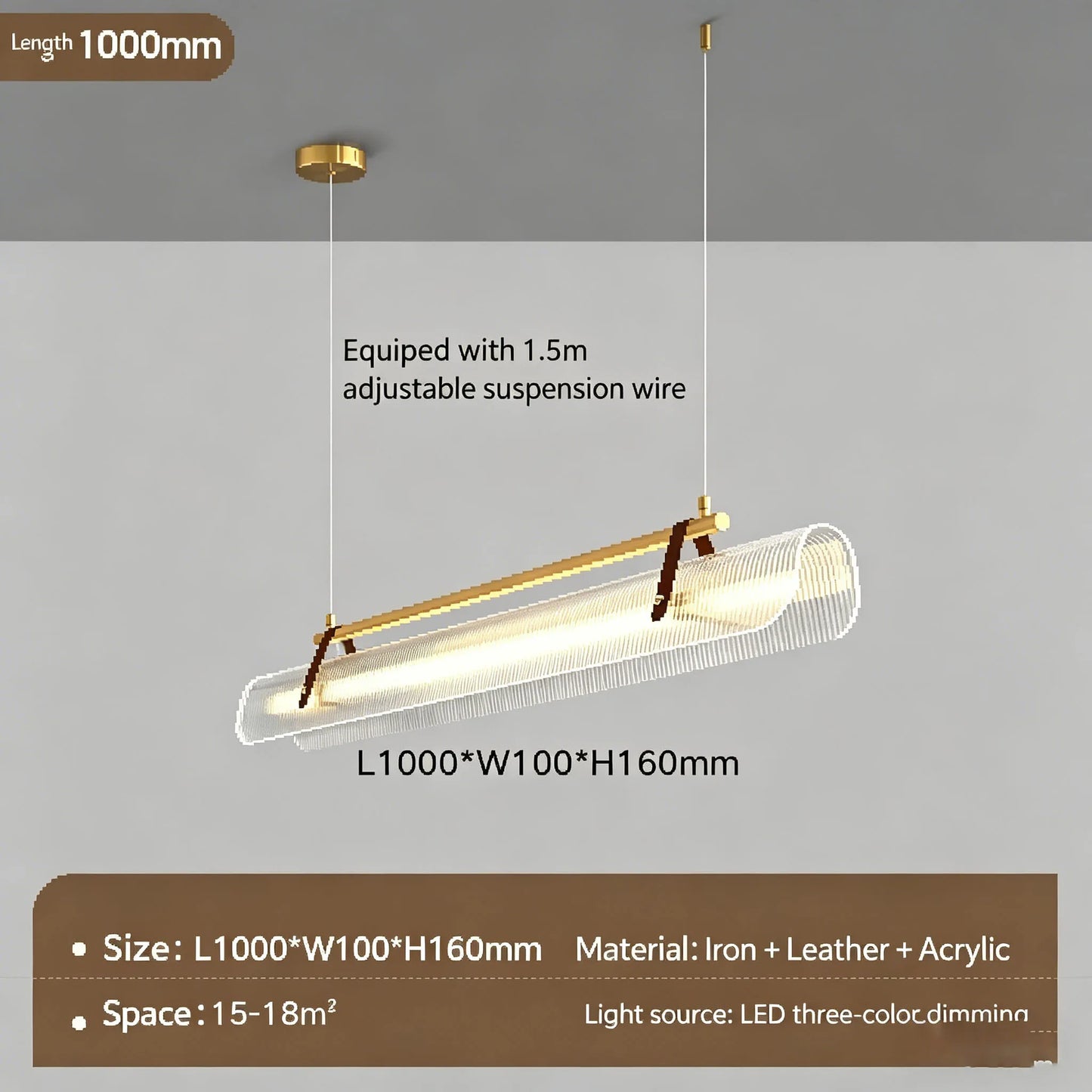 Minimalist Acrylic Glass Pendant Light for Dining