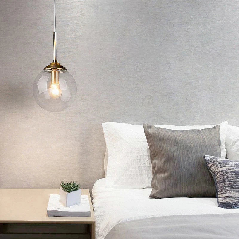 Nordic Glass Metal Pendant Light for Dining Room