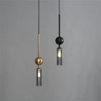 Nordic Light Luxury Pendant Lights Gold Black Iron Art Chandeliers LED Restaurant Bedroom Bedside Glass Decoration Hanging Lamp