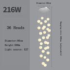 Opal Glass Ball Cluster Chandelier for Staircase and Hotel Lobby