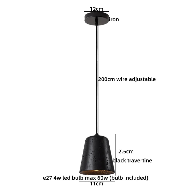 Wabi Sabi Wood Pendant Light for Bedroom