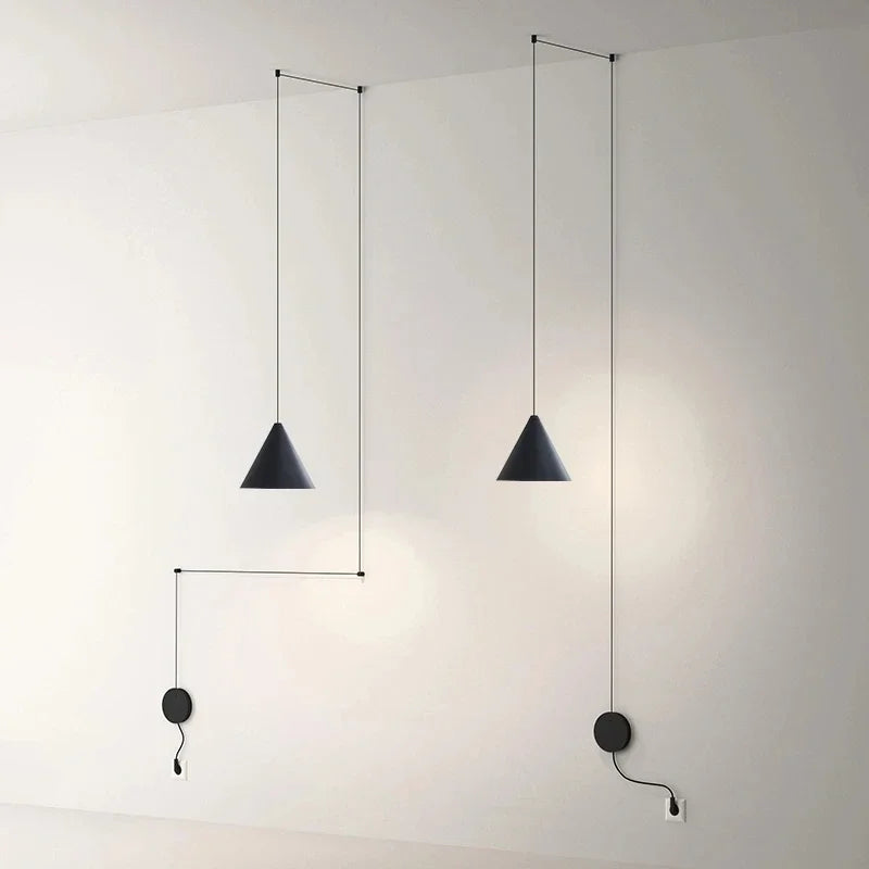 Minimalist Iron Cone Pendant Light for Dining Room