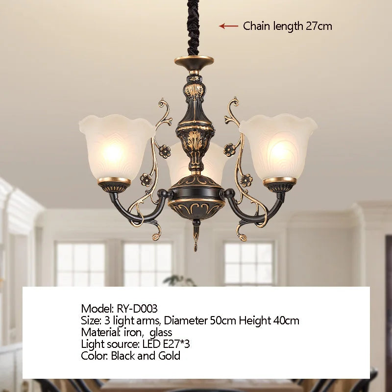 Modern Crystal Chandelier Glass Iron Frame