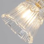 Nordic Glass Pendant Light with Brass Fixture