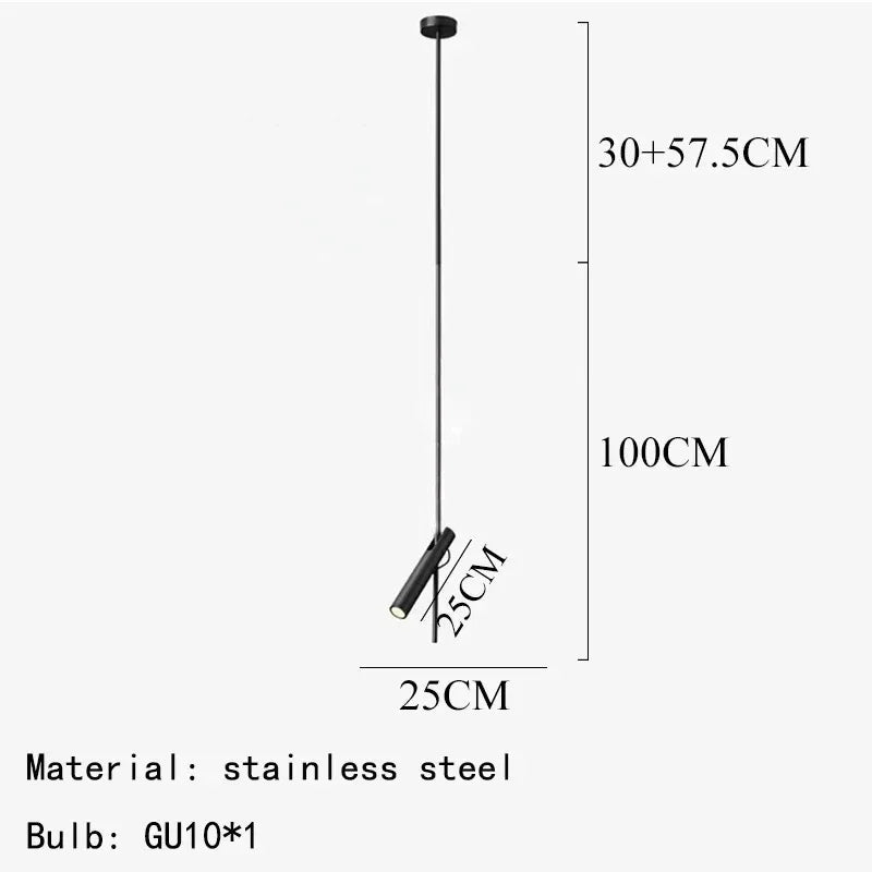 Minimalist Iron Pendant Light with Adjustable Spots