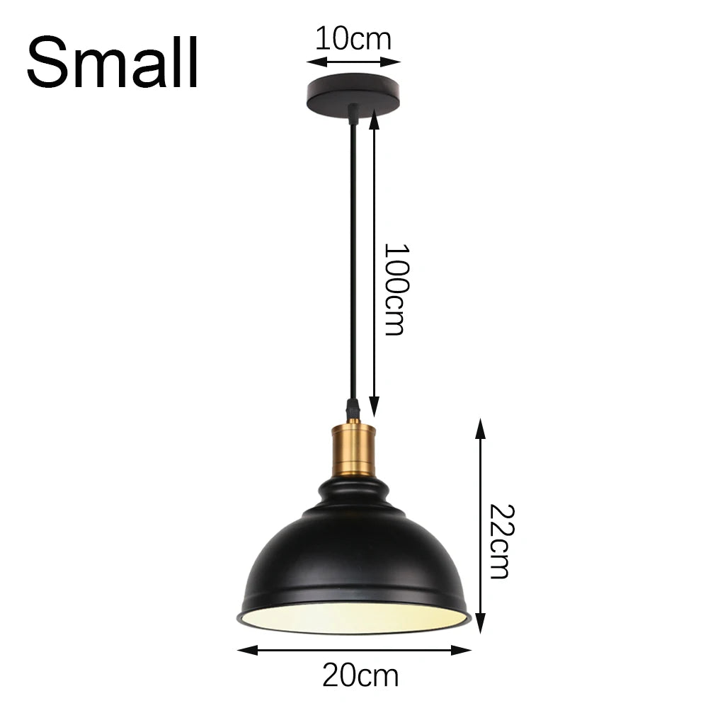 Industrial Iron Pendant Light for Dining Room Kitchen