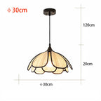 Vintage Hand Woven Fabric Lotus Chandelier for Dining Room and Bedroom