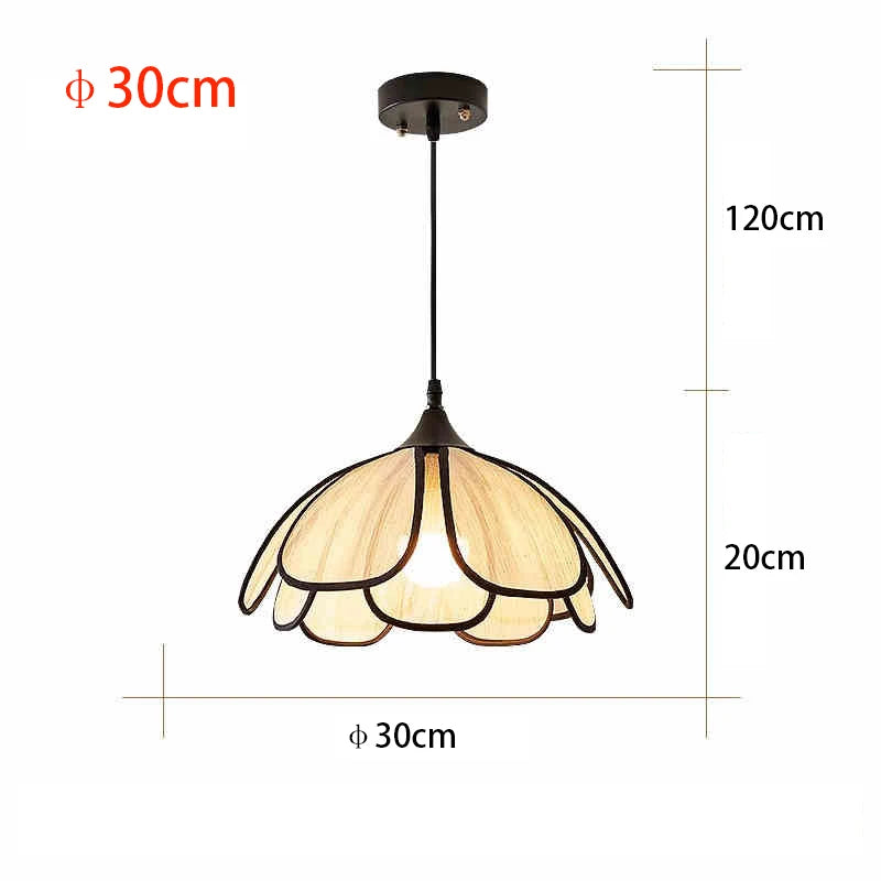 Vintage Hand Woven Fabric Lotus Chandelier for Dining Room and Bedroom