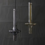 Lámpara colgante de tubo de cristal nórdico, diseño minimalista