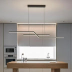 Lámpara colgante LED nórdica de hierro en Z para comedor