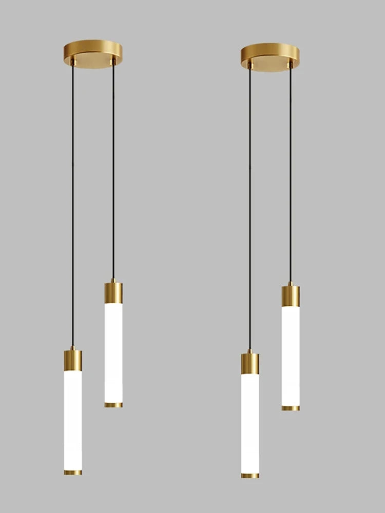 Sunlight Tube Restaurant Bedroom Bedside Long Line Pendant Lamp Modern Minimalist Fish Line Lamp White Acrylic Pendant Lamp