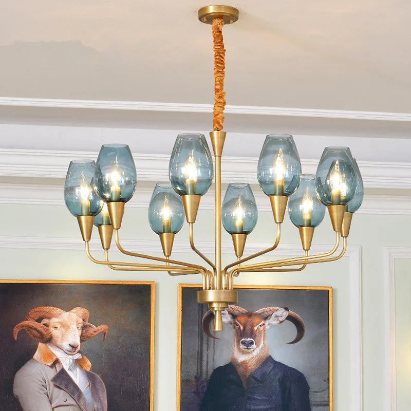 Modern Glass Chandelier Pendant Light
