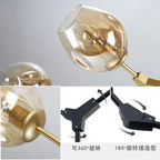 Lámpara Colgante Moderna de Cristal - Lámpara de Techo de 6 Luces