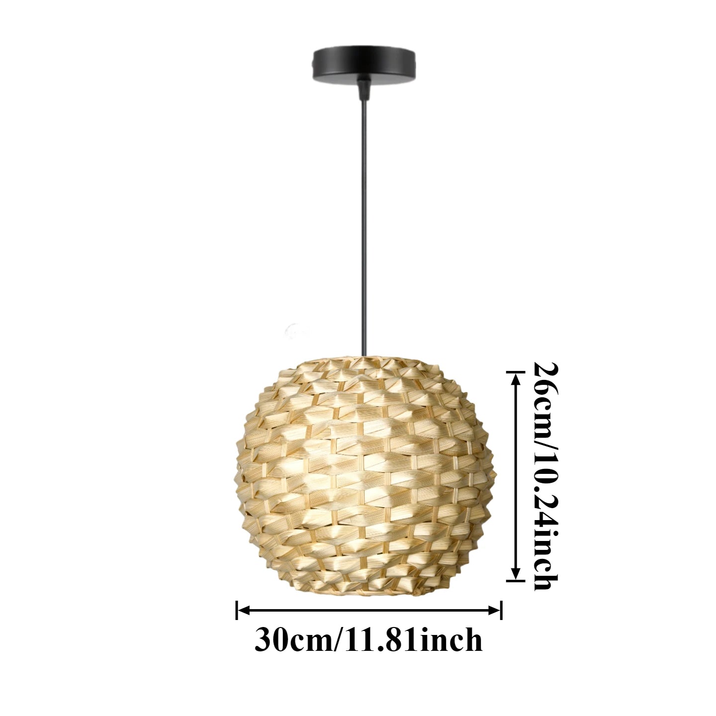 Bohemian Bamboo Rattan Pendant Light for Bedroom