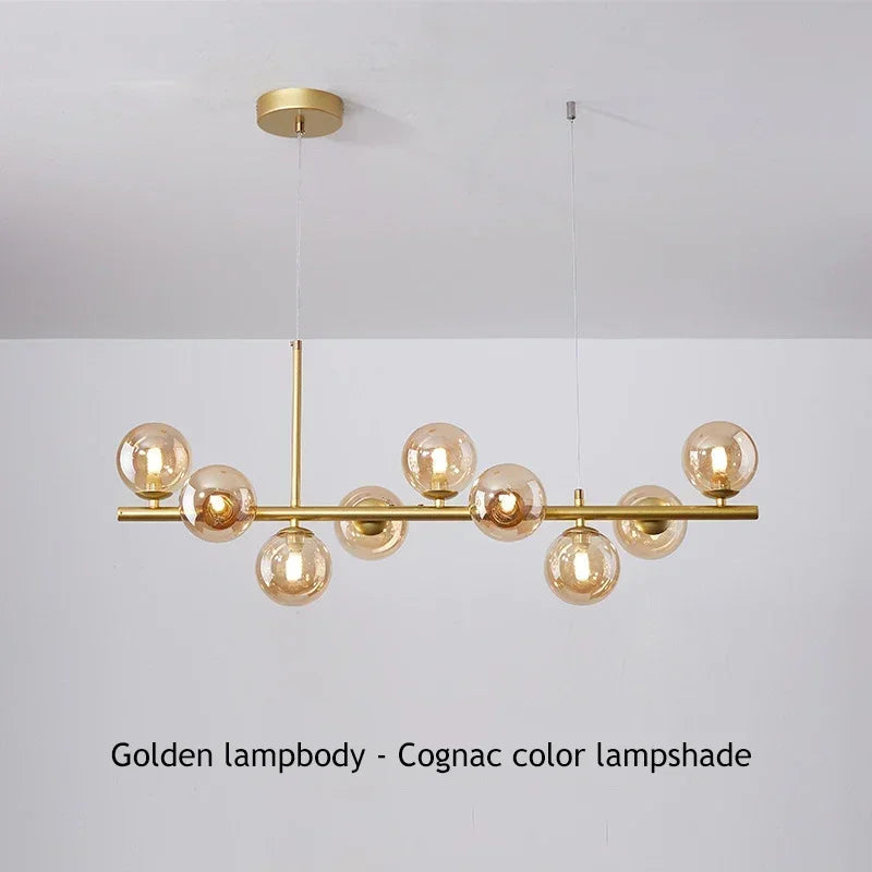 Nordic Glass Bubble Pendant Light for Dining Room