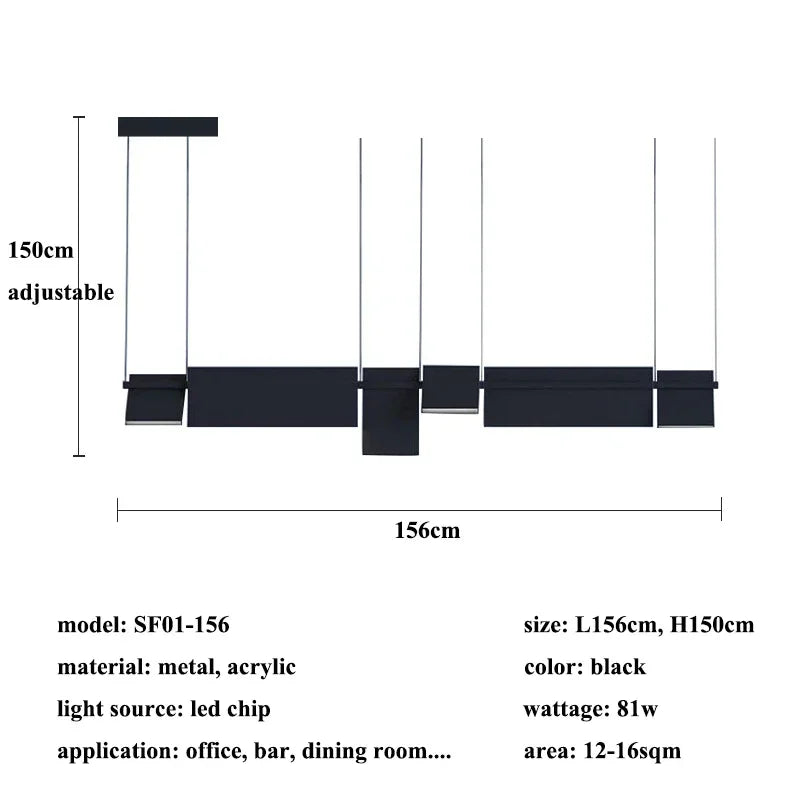 Nordic Iron Pendant Light with Acrylic Diffuser