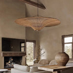 Bohemian Rattan Woven Pendant Light - Handmade