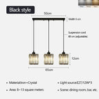 Nordic Crystal Glass Pendant Light - 3 Head