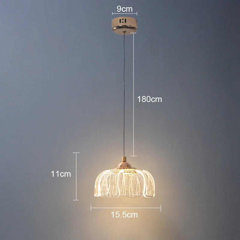 Nordic Iron Pendant Light for Bedroom Living Room
