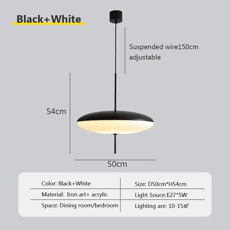 Minimalist LED Pendant Light UFO Flying Saucer Design