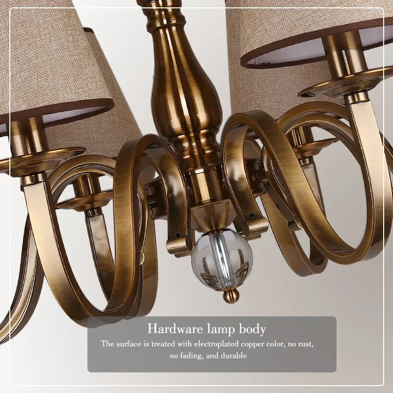 Iron Rustic LED Chandelier Suspension Light