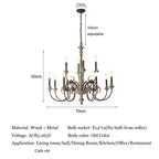 Nordic Wooden Chandelier Pendant Light