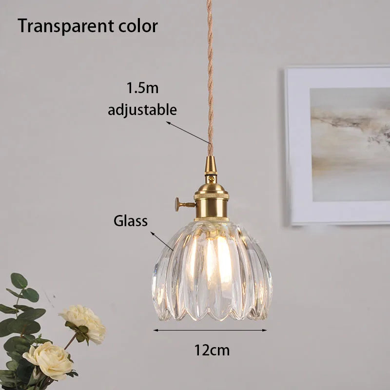 Retro Modern Glass Pendant Lamp with Twisted String Design
