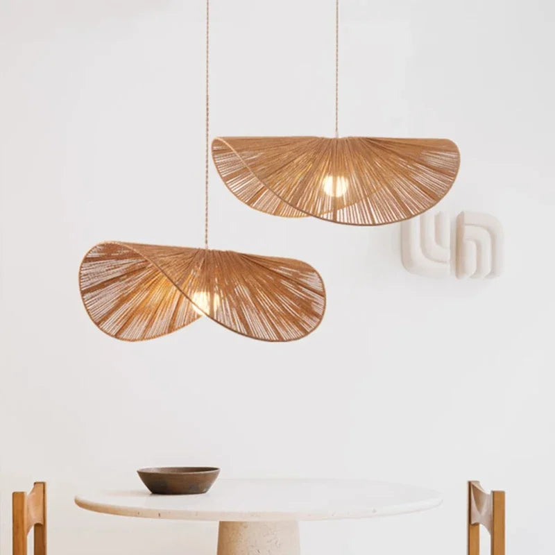 Bohemian Rattan Pendant Light for Dining Room