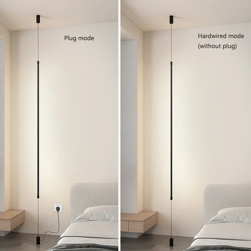 Lámpara colgante minimalista de hierro negro para dormitorio