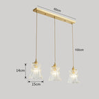 Nordic Glass Pendant Light with Brass Fixture