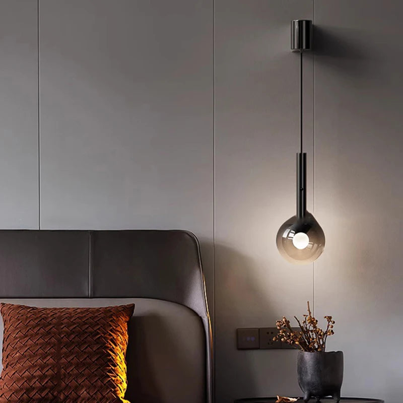 Nordic Glass Pendant Light for Bedroom