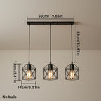 Industrial Iron Pendant Light 3-Head Hanging Lamp