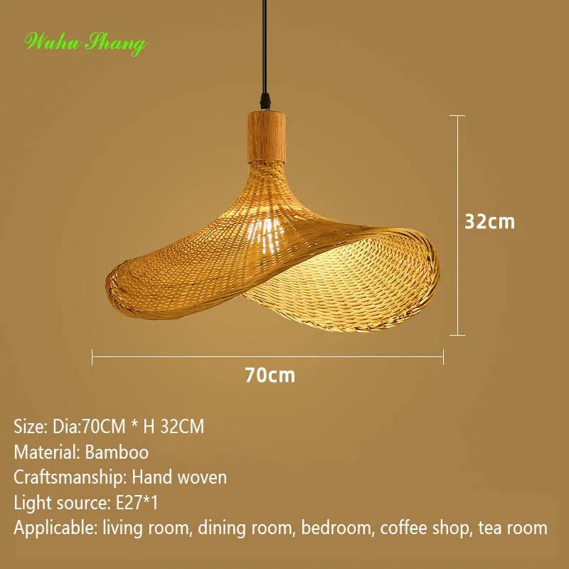 Bohemian Rattan Woven Pendant Light for Dining