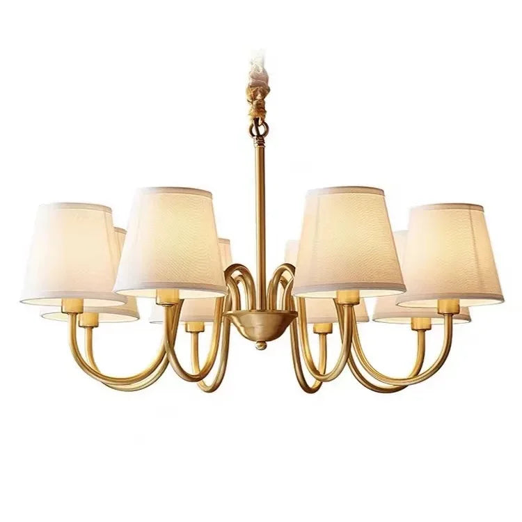 Copper Pendant Chandelier - American Style Hanging Lamp