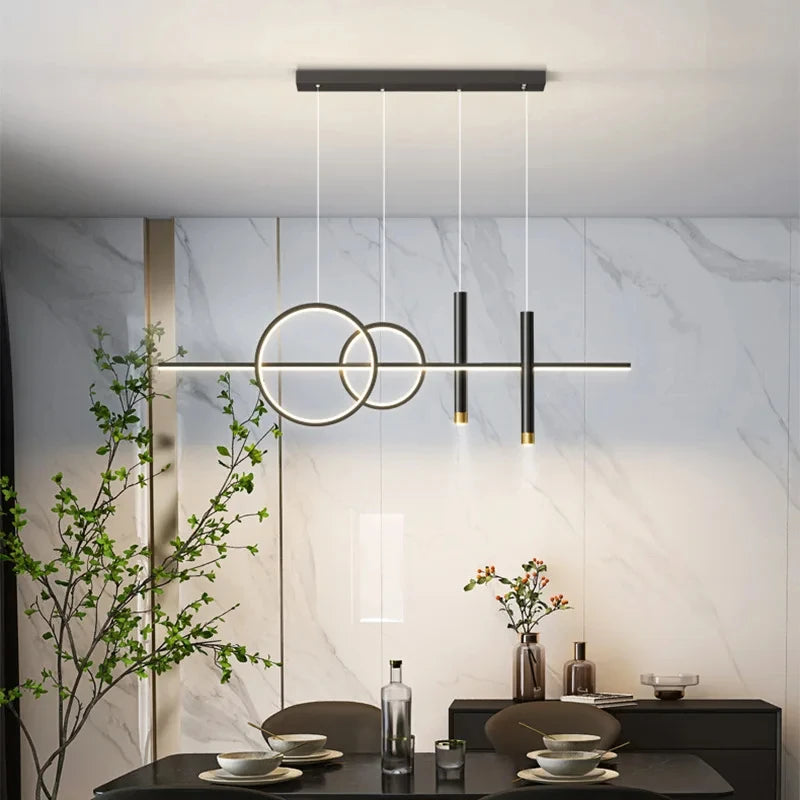Lámpara colgante de hierro minimalista para comedor