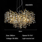 Modern Gold Branch Crystal Chandelier for Dining Room