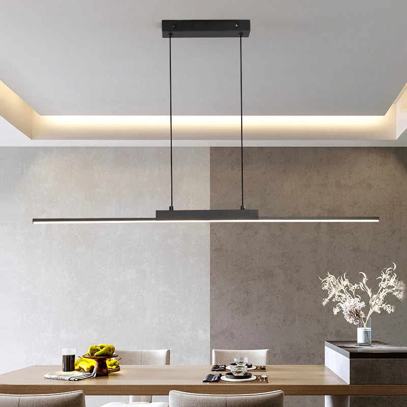 Minimalist Linear Pendant Light for Dining Room