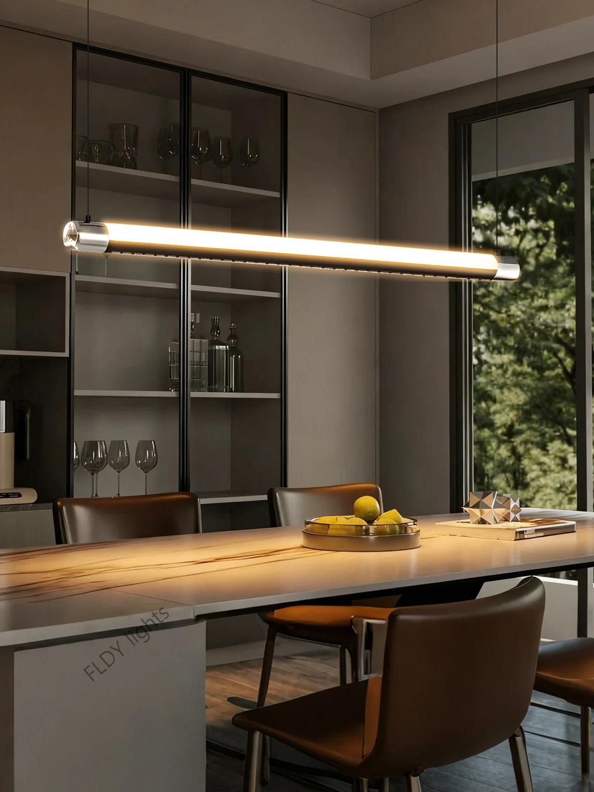 Lámpara colgante de cristal minimalista para comedor