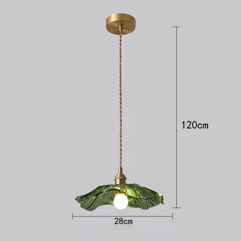 Vintage Flower Glass Pendant Light Collection with Brass Fitting for Bedroom