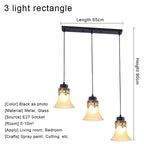 Vintage Iron Glass Pendant Chandelier Retro Loft
