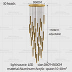 Minimalist Aluminum Pendant Light for Staircase