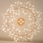 Nordic Modern Iron Chandelier Firefly Round Pendant