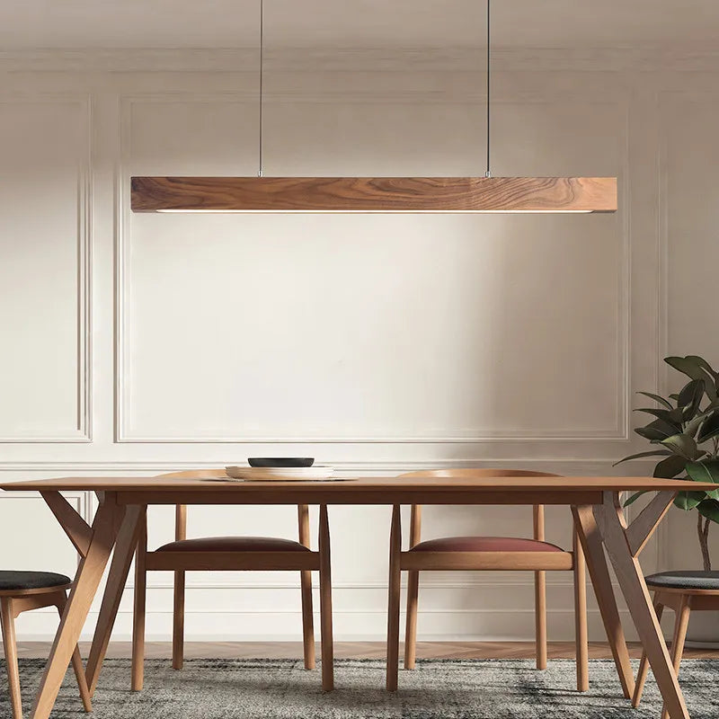Lámpara colgante de madera nórdica para comedor