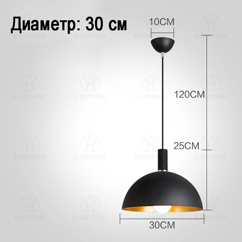 Industrial Black Iron Pendant Light for Dining